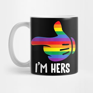 Im Hers Rainbow Lesbian Couple Lgbt Pride Matching Mug